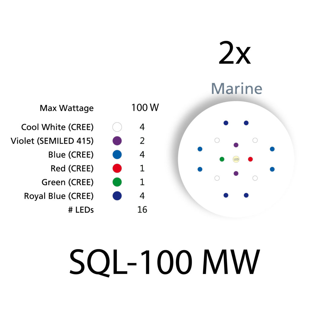 Jecod SQL-100MW Meerwasser LED Leuchte